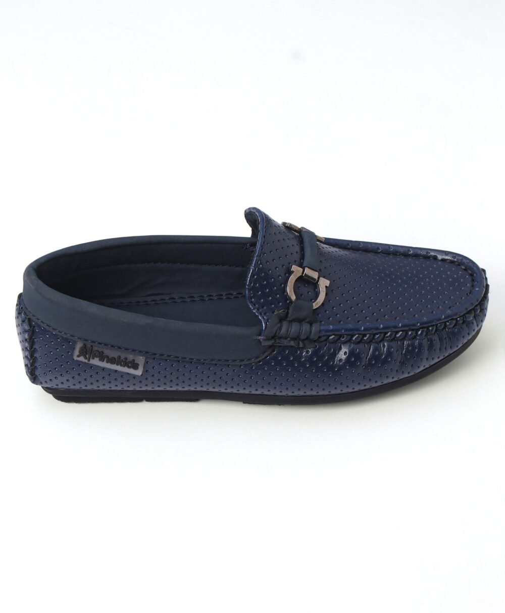 Pine Kids Slip On Party Wear Loafers - Blue - Image 3