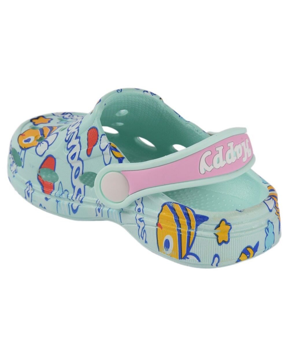 Yellow Bee Honey Bee & Candy Printed Clogs - Blue - Image 2