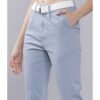 Regular Fit Women Blue Cotton Lycra Blend Trousers - Image 4