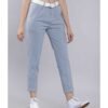 Regular Fit Women Blue Cotton Lycra Blend Trousers - Image 6