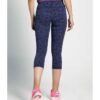 Knit Sports Capri Women Blue Capri - Image 3