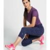 Knit Sports Capri Women Blue Capri - Image 4