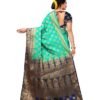 Printed Banarasi Jacquard, Art Silk Saree (Green) - Image 2