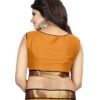 Striped Dharmavaram Cotton Silk Saree  (Orange) - Image 5