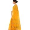 Woven, Striped, Self Design Kota Doria Cotton Silk Saree  (Yellow) - Image 3