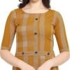 Creation Women Checkered Rayon Straight Kurta - Image 4