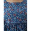 Casual Bell Sleeve Floral Print, Printed Women Light Blue Top - Image 5