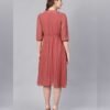Women Fit and Flare Pink Dress - Image 4