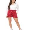 Hopx Polka Print Women Red Night Shorts - Image 6