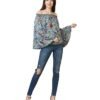 Casual Bell Sleeve Printed Women Multicolor Top - Image 4